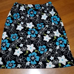 EUC VINTAGE Casual Corner Annex Tropical Print Skirt - Women's Size Small